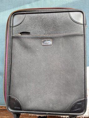 Kate Spade Black Carry-On Suitcase | Pink Interior | Rolling Luggage